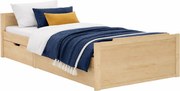 Sosnowe Pojedyncze Łóżko Z Szufladami 90X200 D9-D43