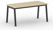 Stół konferencyjny do biura PRIMO BASIC, 160x80 cm, czarna podstawa, brzoza