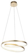 Designerska lampa wisząca złota 55 cm z wbudowanym ściemnianym LED - RowanDesignerski Oswietlenie wewnetrzne