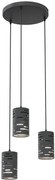 Czarna potrójna lampa wisząca nad stół - D146 G1-F12