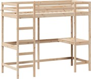Łóżko piętrowe z biurkiem na dole lite drewno sosnowe 100x200 F4-H31