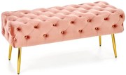 Różowa pikowana ławka do przedpokoju W7-F08