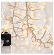 LED Zewnętrzny łańcuch bozonarodzeniowy CLUSTER 768xLED/8 funkcji 9 m IP44 ciepła biel