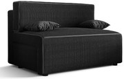 Czarna tapicerowana sofa z funkcją spania E3-B38
