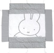 Biały/szary ochraniacz do łóżeczka z mieszanki bawełny 96 cm Miffy – Roba