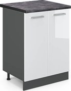 Szafki kuchenne biały wysoki połysk 60x60x81.6 r-line