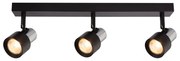 Lampa Sufitowa Cino 3xGU10 Czarny + Chrom, potrójna