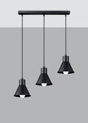 Lampa wisząca TALEJA 3 czarna SOLLUX  LIGHTING