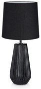 Czarna lampa stołowa Markslöjd Nicci, ø 19 cm