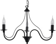 Czarna metalowa lampa wisząca ø 60 cm Fiorano – Sollux