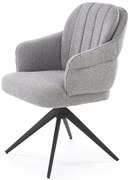 Pikowane szare krzesło nowoczesne D9-L83