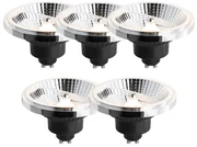 Zestaw 5 ściemnialnych żarówek LED GU10 111 mm 10,5 W 770 lm 2700 K