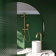 Lustro półokrągłe LED ścienne | Artforma | prawe