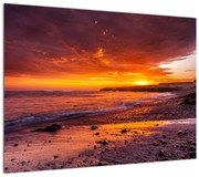 Obraz zachodu słońca nad morzem (70x50 cm)