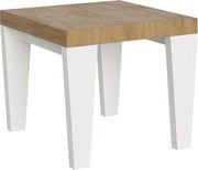 Stół rozkładany 90x90/246 cm Spimbo Mix Nature Dąb Blat - Nogi jesion biały