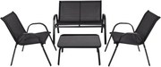 ZESTAW MEBLI OGRODOWYCH KAWOWYCH RIVET KD SOFA + 2 KRZESŁA + STOLIK