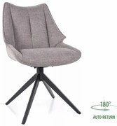 Krzesło tapicerowane CODA BREGO szare obrotowe SIGNAL