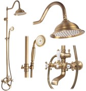 Zestaw Prysznicowy REA BERGAMO ANTYCZNY BRĄZ