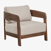 Fotel Ogrodowy Z Drewna Akacjowego Uleno Ciemny Akacjowy Brąz - Sklum