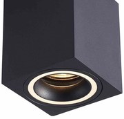 Bima Ring Square Black 1xGU10, czarna lampa sufitowa, kwadrat