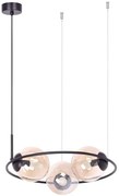 Geometryczna lampa wisząca z bursztynowymi kloszami - A202 Z7-N12