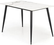 Stół biały z blatem marmur 120x70 B1-E66