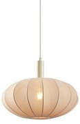 Lampa wisząca Japandi beżowa z materiałowym abażurem - BidaJapandi Oswietlenie wewnetrzne