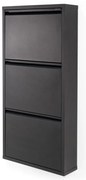 Czarna metalowa uchylna szafka na buty 50x103x15 cm Billy – Spinder Design
