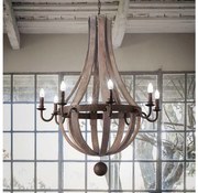 Ideal Lux - Żyrandol na łańcuchu MILLENNIUM 8xE14/40W/230V śr. 92 cm brzoza/brązowy