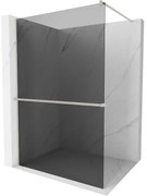 Mexen Kioto+ ścianka prysznicowa z półką Walk-in 70 x 200 cm, grafit, nikiel szczotkowany - 800-070-121-97-40
