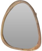 Lustro ścienne w drewnianej ramie mango łezka, 53 x 2,5 x 60 cm