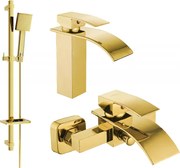 Mexen Aries DQ45 zestaw wannowy, złoty - 744803DQ45-50