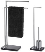 Stojak na ręczniki, papier toaletowy i szczotkę do wc NOBLE BLACK - zestaw, WENKO