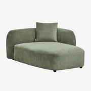 Chaise Longue Prawy Do Sofy Modułowej Z Tkaniny Coco Tkaniny Szenil Salvia Zieleń - Sklum