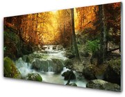 Panel Szklany Wodospad Natura Las Jesień