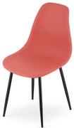 Krzesło WAT cynober siedzisko / nogi czarne