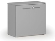 Szafa biurowa z drzwiami PRIMO GRAY, 800 x 420 x 740 mm, szary
