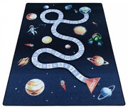 Dywan dziecięcy Play Kosmos granatowy antypoślizgowy do prania 80 cm x 120 cm