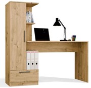 Nowoczesne biurko z regałem dąb artisan Z8-S10