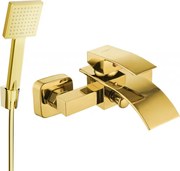 Mexen Aries R45 bateria wannowa z zestawem prysznicowym, złota - 74483R45-50