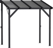 Outsunny Pawilon Grillowy 2,44 x 1,48 m z Pochyłym Dachem, Altana Ogrodowa z Ochroną UV 50+, Ciemnoszary | Aosom PL