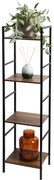 Metalowy regał do salonu z 4 półkami z MDF, 29,5 x 23,5 x 106,5 cm