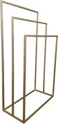 Stojak wieszak łazienkowy na ręczniki LOFT metalowy : Kolor Stelaża - Złoty, Rozmiar - 3-ramienna 1,2cm