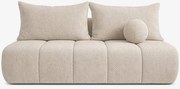 Sofa z Funkcją Spania SARIA Kremowa Szenil Nowoczesna