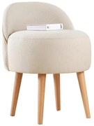 Pufa NIKI Ø 46 cm, kremowa