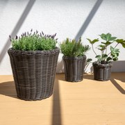 Donica ogrodowa okrągła Gaston 34,5 x  33,5 cm PATIO