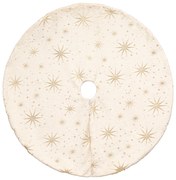 Ozdobny dywanik pod choinkę, złote gwiazdki, Ø 90 cm