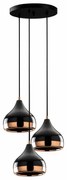 Lampa wisząca Yildo - 6871, czarny-miedziany