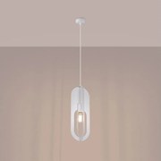 Lampy wiszące nowoczesny Synexus, stal - 1 źródło światła 3000K - L.11 x H.140 cm - biały