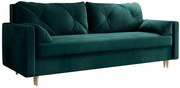 Rozkładana Sofa Z Funkcją Spania Zieleń Morska W7-W59